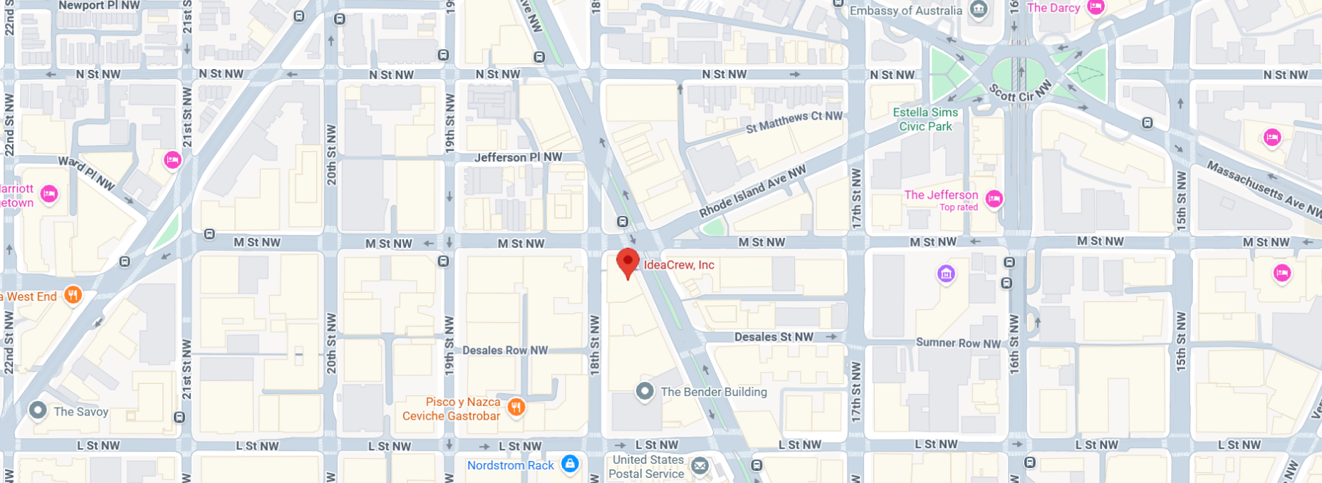 Map showing the IdeaCrew office. Opens in Google Maps.